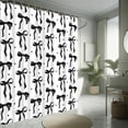 thumbnail image 2 of Cute Shower Curtain Fancy Black Bow Fabric Bowknot Shower Curtains for Bathroom Modern Aesthetic Waterproof Cloth Set with Hooks Coquette Bathroom Decor-72"W x 96"L (Pack of 1), 2 of 7