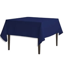 LinenTablecloth 70-Inch Square Polyester Tablecloth Navy Blue