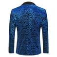 thumbnail image 3 of Yesfashion Mens Floral Tuxedo Suit Jacket Stylish Dinner Blazer Jackets for Wedding Party Prom, 3 of 5