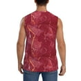 thumbnail image 4 of Uemuo Abstract Red Marble Pattern Men's Sleeveless T-Shirt,Muscle Athletic Tank Top, Moisture-wicking Quick-dry Breathable Classic Tee Top for Gym Run Outdoor Sports-Medium, 4 of 8