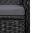 thumbnail image 2 of vidaXL Outdoor Chairs with Cushions 2 pcs Poly Rattan Black, 2 of 5