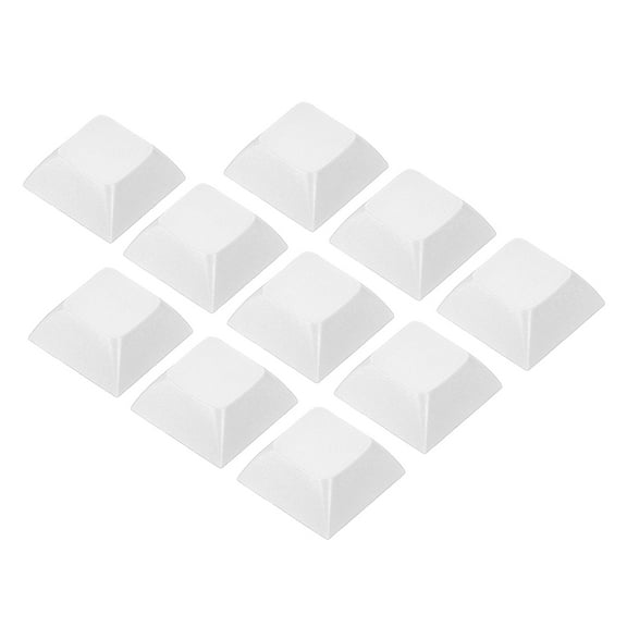 Uxcell 1U Blank Keycaps PBT Universal Keyboard Replacement Accessories for MX Mechanical Keyboard, White 10 Pack