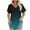 Sky Blue, variant on DecSea Womens Gradient T Shirts V Neck Short Sleeve Casual Tops Loose Fit Basic Tees with Curved Hem