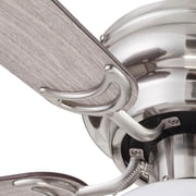 Prominence Home Hero 28 Brushed Nickel Low Profile Ceiling Fan with Light