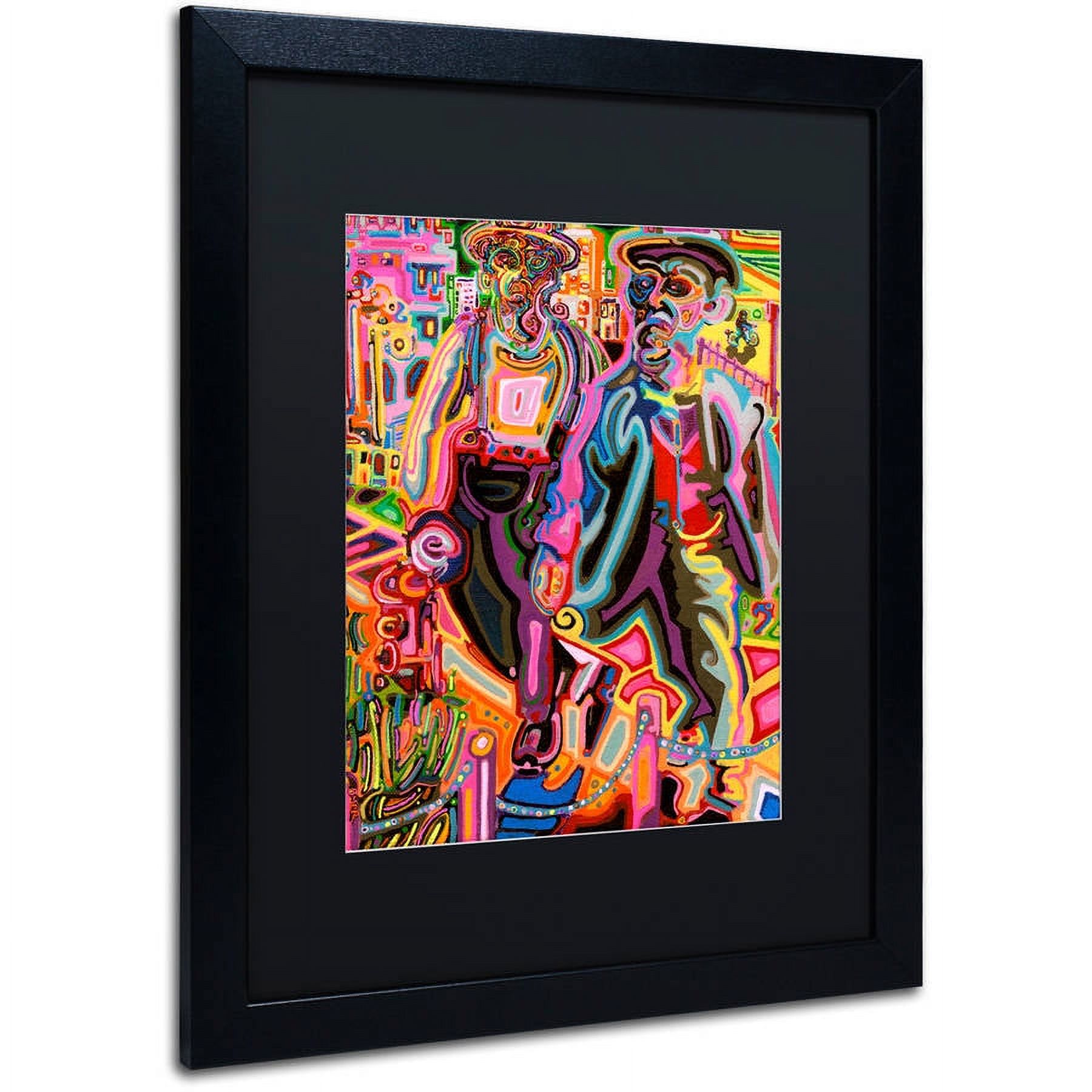 Trademark Fine Art "Thugs" Canvas Art by Josh Byer, Black Matte, Black Frame