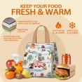 thumbnail image 5 of Dachshunds Tropical Beach Insulated Lunch Bag for Women & Adults,Large Portable Soft Cooler Lunch Bag,Thermal Food Storage Tote with Pearl Cotton,8.66L,8.75x5.75x9.5 Inch, 5 of 6