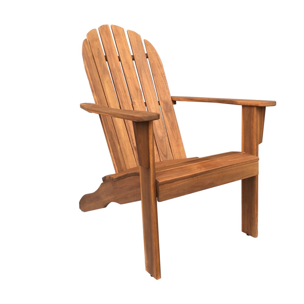Mainstays Wood Outdoor Adirondack Chair, Natural Yellow Color Walmart