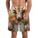 thumbnail image 1 of Fotbe Bucket Flower Cow Trajes de Baño Estampados para Hombre, Shorts de Verano de Secado Rápido, Ropa de Playa, Bañadores-Large, 1 of 6