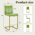 thumbnail image 6 of Lecut Bar Stools Set of 4, 25" Counter Height Bar Stools with Back and Footrest, Modern Leather Counter Stools, Armless Dining Bar Chairs for kitchen island, Pub, Bar, 6 of 6
