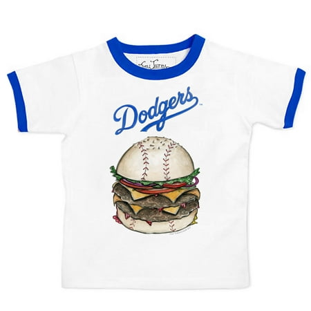 Los Angeles Dodgers Tiny Turnip Youth Ringer Burger T-Shirt - (Best Burger Place In Los Angeles)