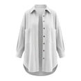 thumbnail image 5 of StSilkitty Button down Shirt Jacket for Women Long Sleeve Collared Shacket Coat with Pockets Fall Winter Outerwear, 5 of 6
