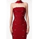 thumbnail image 5 of Vestido Bellabarnetten Nesya, sin mangas, vendaje largo con forma de vino perlado, 5 of 6