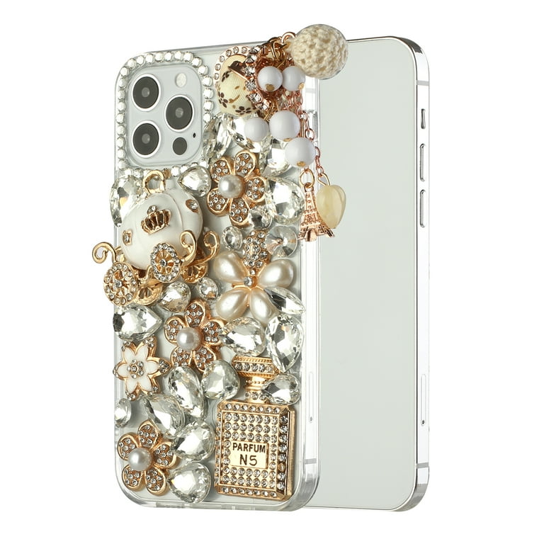 For Apple iPhone 8 Plus/7 Plus/6 6S Plus Bling Clear Crystal 3D Full Diamonds Luxury Sparkle Rhinestone Hybrid Phone Case Cover For Apple iPhone 8