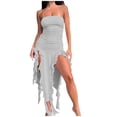 thumbnail image 2 of Mefallenssiah Robe Irrégulière Mode Printemps/été Sexy Personnalité Enveloppée, 2 of 8