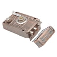 thumbnail image 1 of Matsuzay Cerradura de puerta de bronce rojo de acero inoxidable con acero de alta resistencia para seguridad en exteriores Cerraduras de hardware izquierda con borde, 1 of 6