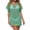 Green, variant on CHUMUD Beach Cover Ups for Women Mesh Swim Cover-Up Dress with Rainbow Tassel Hem V-Neck Short Sleeve Tunic Vacation