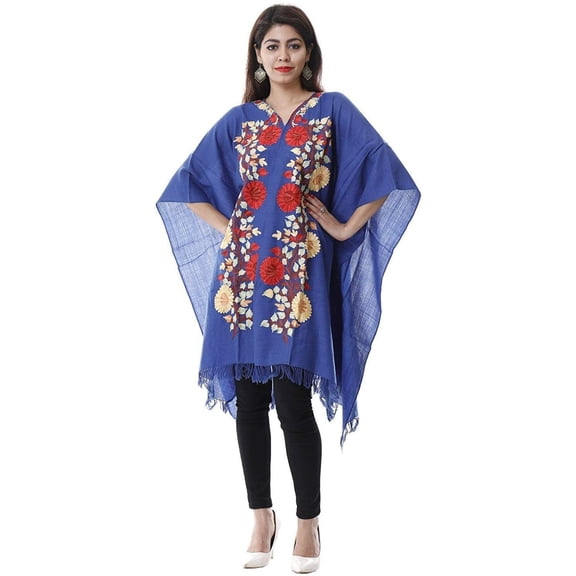 Odishabazaar Kashmiri Shawl Wrap Stole Warm Poncho Winter Cape Cardigan