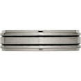 thumbnail image 3 of Titanium Brushed Center Black Enamel 6mm Ridged Edge Band (Size 13) Made In China tb336-13, 3 of 5