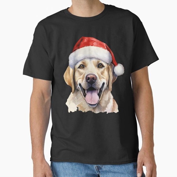 Merry Christmas Yellow Lab With A Funny Dog And A Holiday Vibe G21694 Unisex T-Shirt, Up to Size 5XL