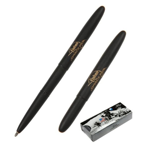 Fisher 400BFSP Bullet Space Pen With Fisher Space Pen Logo Matte Black Gift Boxed