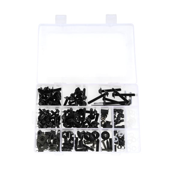 Tornillos para Parabrisas Unique Bargains, compatibles con la mayoría de las motocicletas, reemplazo para Yamaha, Kawasaki, BMW, Suzuki, Honda, Dirt Bike, Aluminio, Goma, Negro