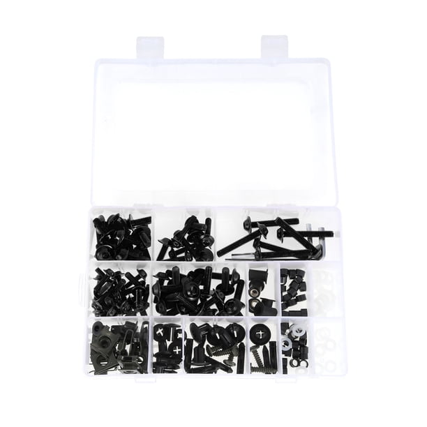 Tornillos para Parabrisas Unique Bargains, compatibles con la mayoría de las motocicletas, reemplazo para Yamaha, Kawasaki, BMW, Suzuki, Honda, Dirt Bike, Aluminio, Goma, Negro