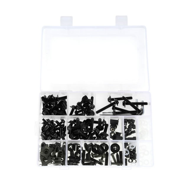 Tornillos para Parabrisas Unique Bargains, compatibles con la mayoría de las motocicletas, reemplazo para Yamaha, Kawasaki, BMW, Suzuki, Honda, Dirt Bike, Aluminio, Goma, Negro