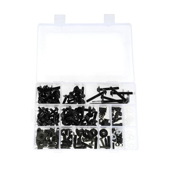 Tornillos para Parabrisas Unique Bargains, compatibles con la mayoría de las motocicletas, reemplazo para Yamaha, Kawasaki, BMW, Suzuki, Honda, Dirt Bike, Aluminio, Goma, Negro