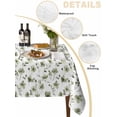 thumbnail image 3 of Sage Green Spring Floral Tablecloth Rectangle Table Cloth 52x70, Waterproof Tablecloth Outdoor Table Cloth, Summer Botanical Elegant Washable Table Cover for Kitchen Dinning Party, 3 of 8