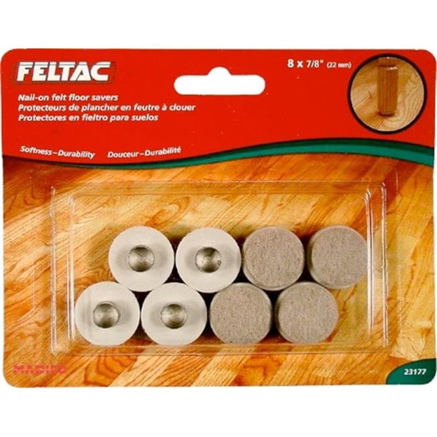 Felt Pad Heavy Duty Nailon Felt Pads, 7/8" (22mm) round, pack of 8