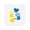 AA-White, variant on Inktastic Down Syndrome Awareness with Handprints and Hearts Blue and Yellow Baby Terry Cloth Bib