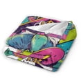 thumbnail image 6 of Funny Skater Bearded Dragon Blanket – Retro 90s Graffiti Fleece Throw,Cool Lizard Art Decor 50x40, 6 of 6