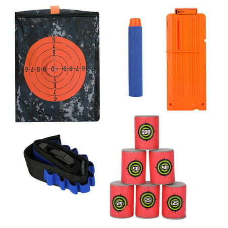 HERCHR Target Bag, Target Shooting Pouch Storage Bag Soft Bullets Kit for Soft Foam Gun Games, Target Storage Carry