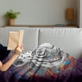 thumbnail image 3 of Animal Soft Flannel Fleece Blanket, Wildlife Theme Modern Image of a White Tiger Lion Head from Outer Space, Cozy Plush for Indoor and Outdoor Use, 70" x 90", Brown White and Black, by Ambesonne, 3 of 5