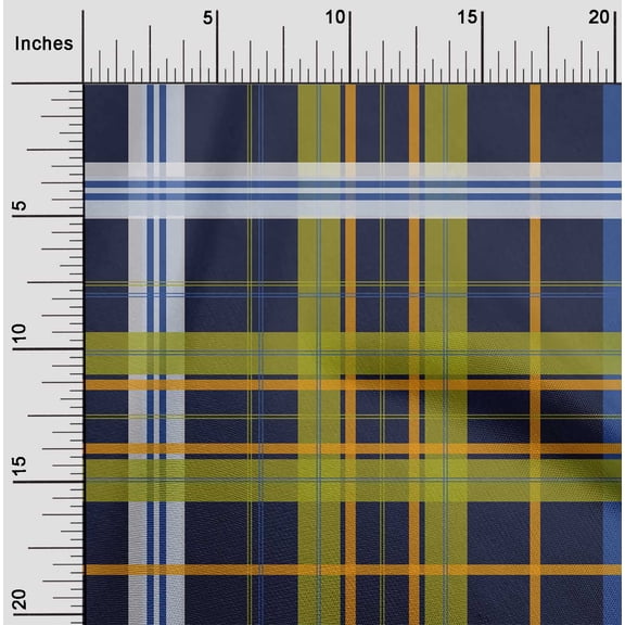 oneOone Cotton Cambric Fabric Madras Check Fabric Prints By Yard 56 Inch Wide