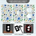 thumbnail image 3 of Yayeee Blank Wall Plate Cover 1-Gang 4.5"x2.7" Home Unused Decorative Outlet, Blue Simple Shapes, 3 of 7