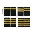thumbnail image 3 of kurtrusly 2x Durable And Fashionable Pilot Epaulettes Stripes For Pro Pilots Versatile Polyester Easy 4 bars, 3 of 6