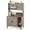 Brown, variant on Spaco Large Cat Litter Box Enclosure with Display Storage Shelves, Cat House, Oak
