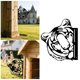 thumbnail image 2 of Letrero metálico con gesto obsceno, arte mural, adorno de animales espiando, árbol o poste recortado, arte para exteriores, valla de jardín, patio, decoración, 2 of 6