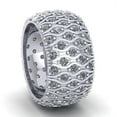 thumbnail image 2 of Natural 5.00Ct Round Cut Diamond Wide 5Row Anniversary Wedding Eternity Band Ring 18k Gold IJ SI2, 2 of 3