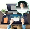 thumbnail image 3 of Large Mouse Pad 31.4 x 15.7inches 3mm XXL Extended Gaming Mouse Pad Mat with Non-Slip Base Stitched Mousepad for Computer,Office,Keyboard and Laptop-World map，Waterproof Desk Mat, 3 of 5
