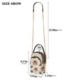 thumbnail image 2 of FORMRS Crossbody Bag for Women Shoulder Cell Phone Purse with Zipper, Beige Christmas Gift Pattern, 2 of 7