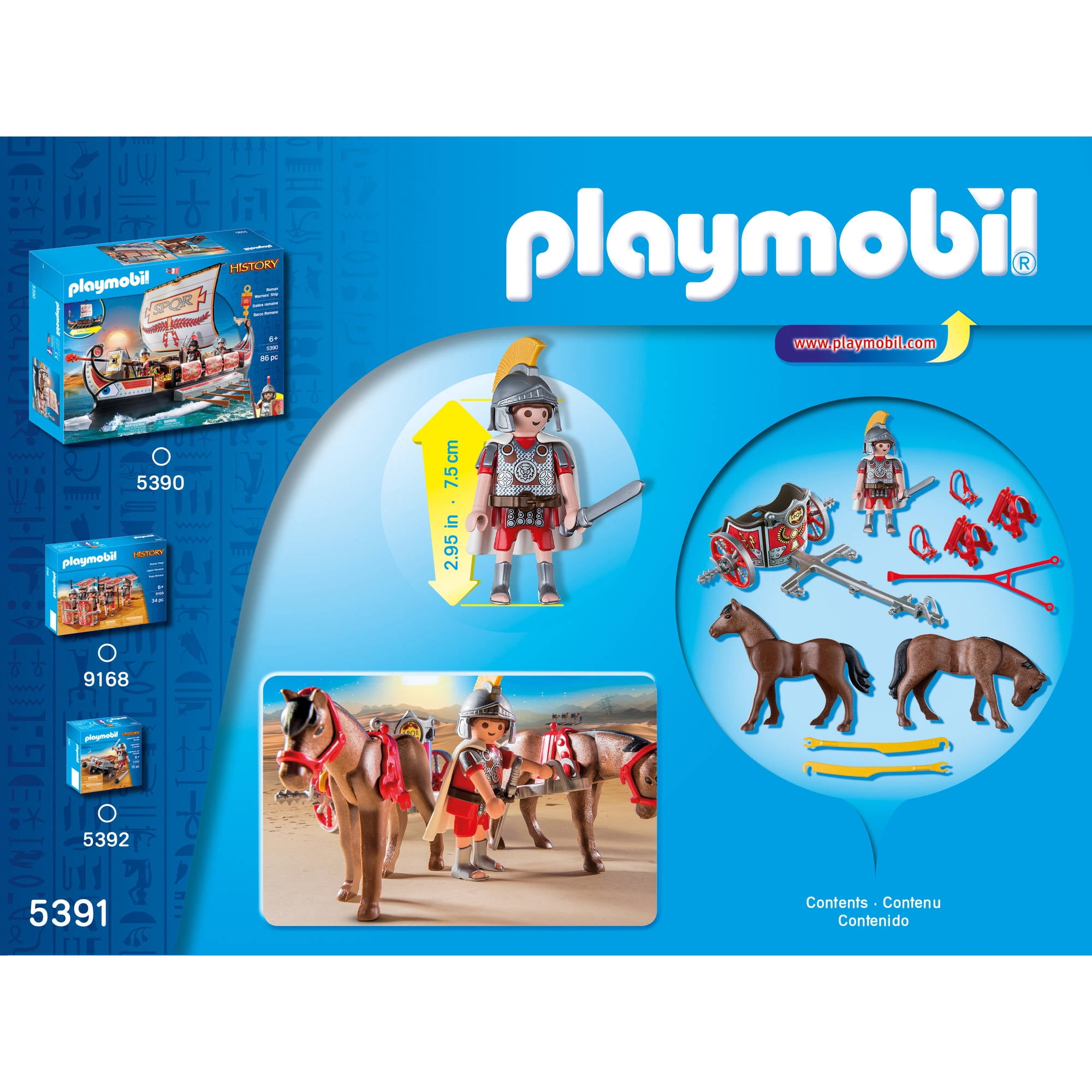 5391 Playmobil History Roman Chariot Factory Sealed UNBOXED 