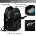 thumbnail image 3 of Hirioo Abstract Black And White Waves for Travel Laptop Backpack with USB Charging Port for Men and Women, 3 of 7