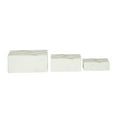 thumbnail image 6 of DecMode White Marble Decorative Box with Gold Linear Lines, 3 Count, 6 of 7