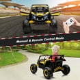 thumbnail image 5 of EastVita Ride on UTV Car, 24V Ride on Car Battery Powerd Electric Off-Road UTV Car w/Remote Control, 200W Motor, Spring Suspension, Music, LED Lights Yellow, 5 of 7