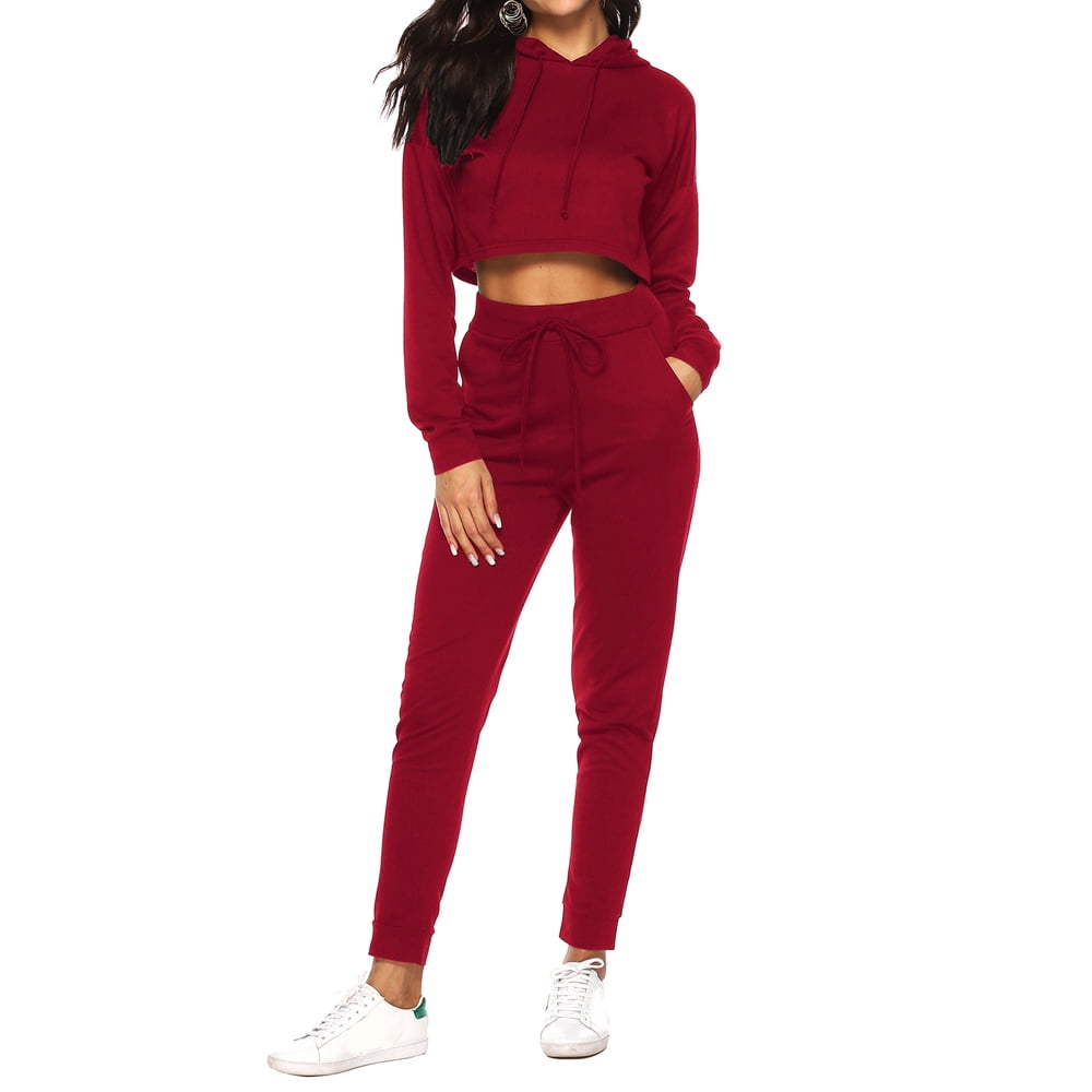 red sweatsuit set