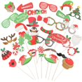 thumbnail image 4 of 32pcs Christmas Photo Booth Props Kit Lightweight & Xmas Party Supplies for Adults, Festive Selfie Accessories for Holiday Dress Up and Cosplay, 4 of 4