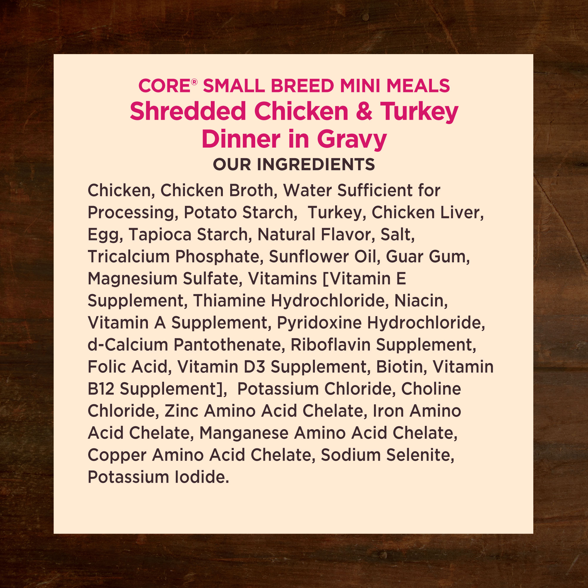 Wellness CORE Mini Meals Shredded Chicken & Turkey, 12 Pack photo 5
