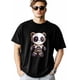 thumbnail image 2 of Camisetas para hombre, camisetas de manga corta con diseño de robot panda de dibujos animados, camisetas de cuello redondo para hombre, camisetas casuales holgadas para adolescentes y niños., 2 of 8